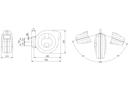 MAVEL Slanghaspel 15+1m (lucht/water) - 15bar - slang dia. int. 12mm