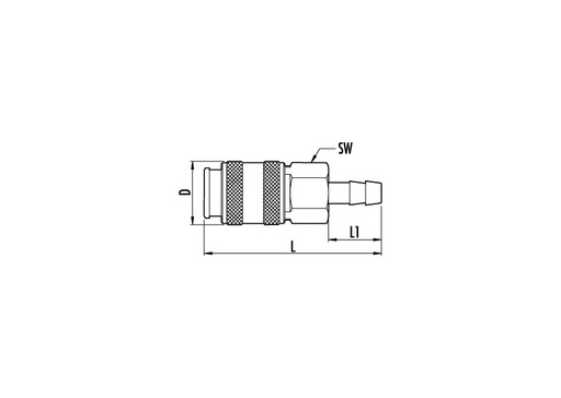 CONTIMAC Industriële snelkoppeling voor hoog debiet - binnendraad - 3/8"