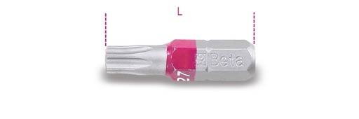 Maattekening Beta 860PE Bits voor binnenzeskant schroeven, gekleurd