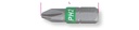 Maattekening Beta 860PH Bits voor kruiskopschroeven met Phillips profiel, gekleurd
