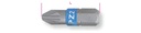 Maattekening Beta 860PZ Bits voor Pozidriv-Supadriv kruiskopschroeven, gekleurd