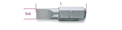 Maattekening Beta 861LP Bits voor sleufschroeven