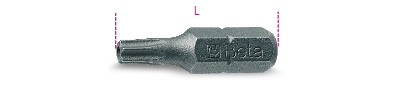 Maattekening Beta 861RTX Bits voor Tamper Resistant Torx schroeven