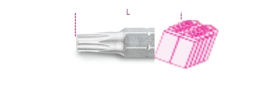 Maattekening Beta 861TX/C Bits voor Torx schroeven