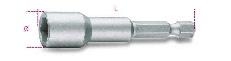 Maattekening Beta 862F Magnetische dopsleutelbits