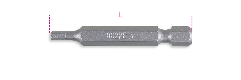 Maattekening Beta 862PE Bits voor inbusschroeven