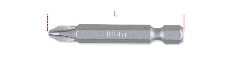 Maattekening Beta 862PH Bits voor Phillips kruiskopschroeven
