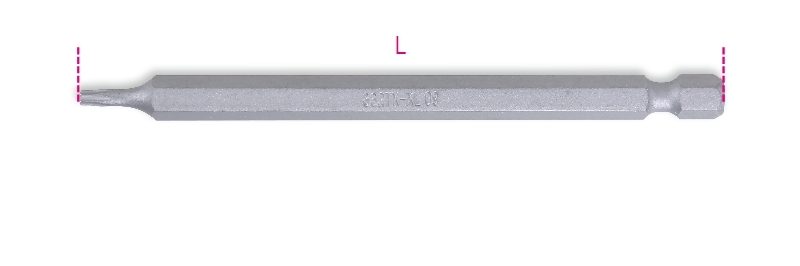 Maattekening Beta 862TX-XL Bits voor Torx schroeven, lange uitvoering