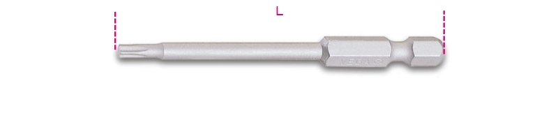 Maattekening Beta 862TX/L Bits voor Torx schroeven, lange uitvoering
