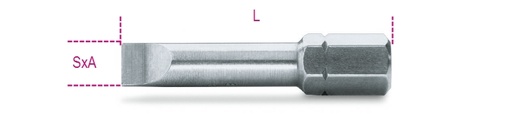 Maattekening Beta 866LP Bits voor sleufschroeven