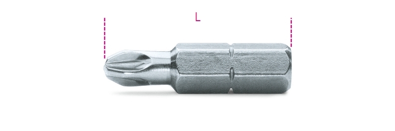 Maattekening Beta 866PZ Bits voor Pozidriv- Supadriv kruiskopschroeven