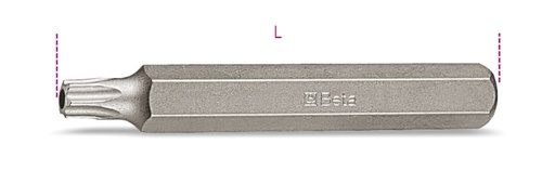 Maattekening Beta 867RTX/L Bits voor Tamper Resistant Torx schroeven