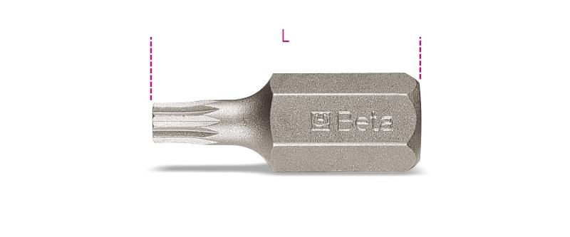 Maattekening Beta 867XZN Bits voor XZN schroeven