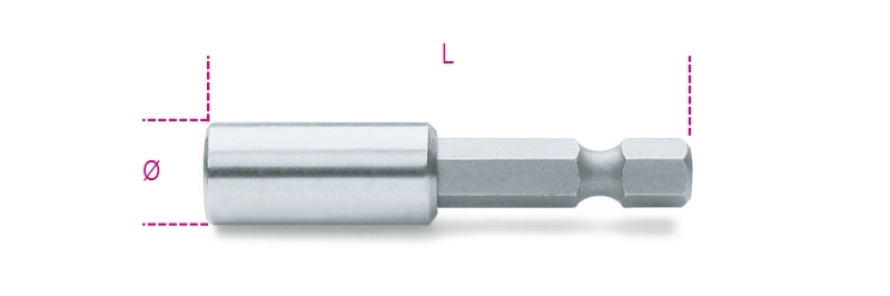Maattekening Beta 882M1 Bithouder met borgring voor bits 5,5 mm aansluiting en 1/4" aansluiting 0088200