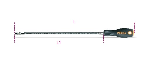 Maattekening Beta 897L Flexibele schroevendraaier met bithouder Lang model 008970015