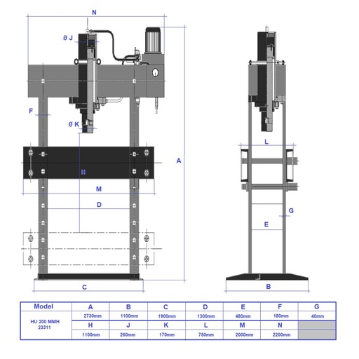 Huvema 23311 · 1 · HU 200 MMH