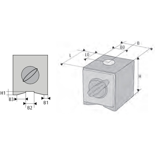 Huvema 19121260 · 1 · Magneetvoet - M8 - 80KG