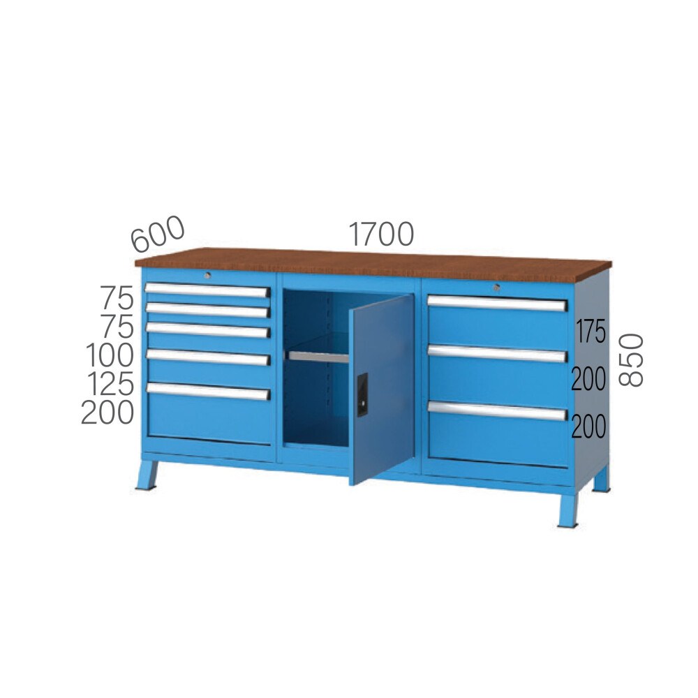 Huvema K3605 · 13 · BL 8D 1C 1700x600x850 WB