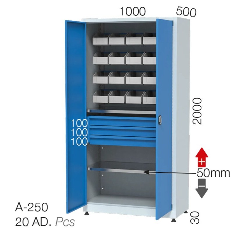 Huvema K6372 · 8 · BL MC 3D 1SH 1000x500x2030