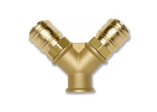 Contimac 2-weg verdeelstuk Euro, 3/8" binnendraad, messing