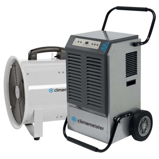 Climameister Drypack 2: bouwdroger MCR 75 GC met ventilator SMT 30 S, voor middelgrote ruimtes