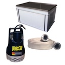 Koshin Ponstar PX 55022 floodkit: werfpomp met 20 m platte slang en Storz NA66 in koffer