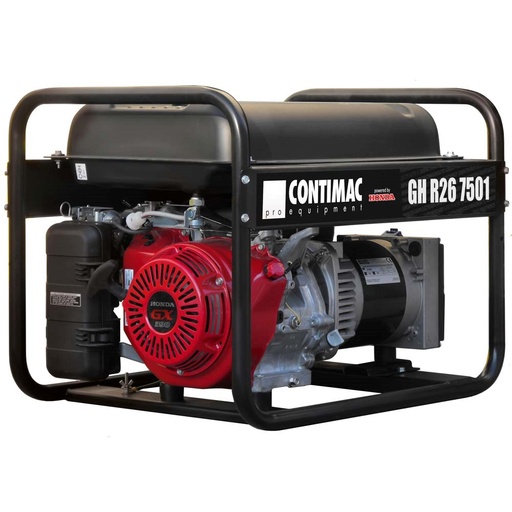 Contimac GH R26 7501 stroomgroep op benzine, Honda GX 390, 6,1 kW, 230 V