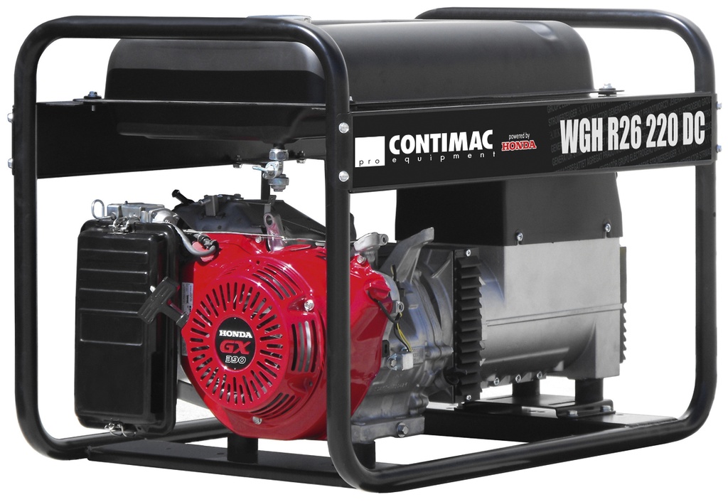 Contimac WGH R26 220 DC lasstroomgroep op benzine, Honda GX 390, 5,2 kW, 230/400 V