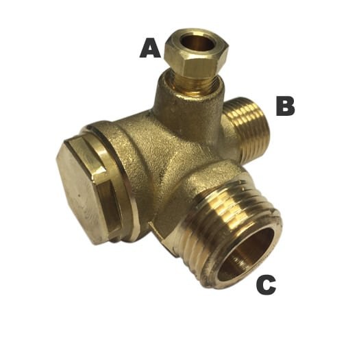 Contimac terugslagklep 3/8" buitendraad × knelkoppeling 12 mm voor CM 240, CM 655 en CM 955