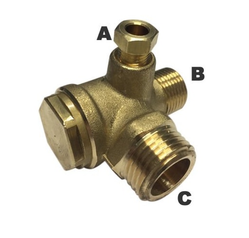 Contimac terugslagklep 3/8" buitendraad × knelkoppeling 12 mm voor CM 240, CM 655 en CM 955