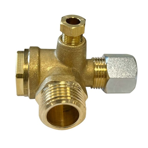 Contimac terugslagklep 1/2" buitendraad × knelkoppeling 10 mm