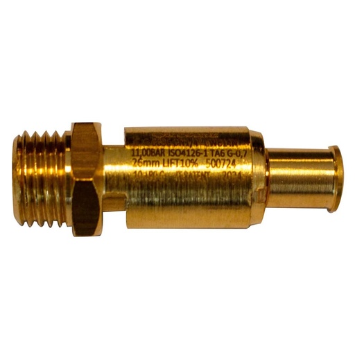 Contimac veiligheidsventiel 11 bar, 1/4" buitendraad