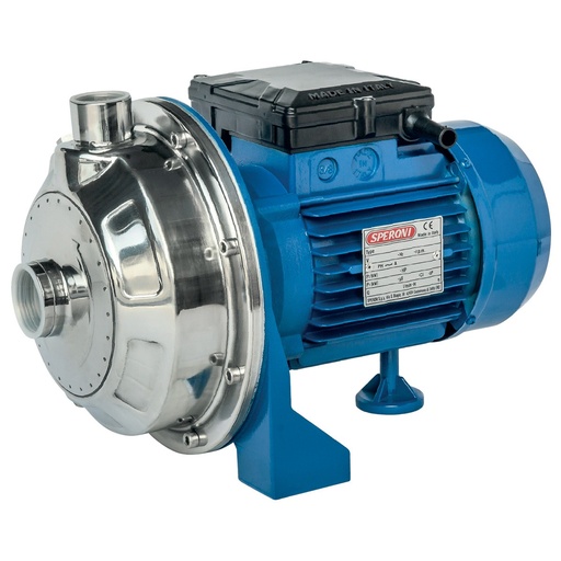 Speroni CTX 60/0.37 RVS centrifugaalpomp, 230/400 V, 0,37 kW, 100 l/min, 18 m