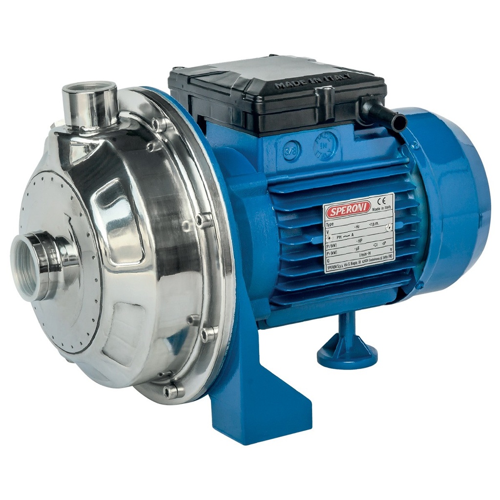 Speroni CTX 100/1.1 RVS centrifugaalpomp, 230/400 V, 1,1 kW, 200 l/min, 29,5 m