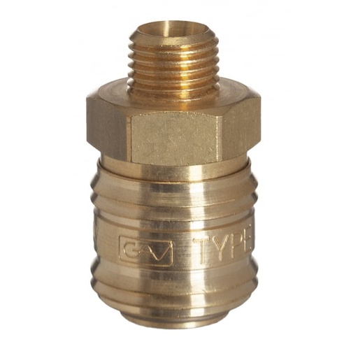 Contimac Euro-snelkoppeling 3/8" buitendraad, messing