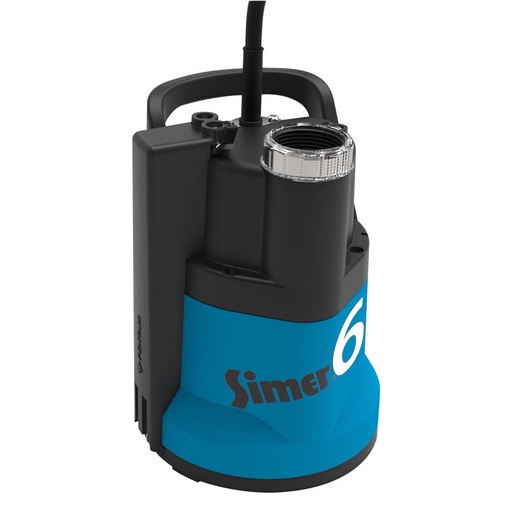 Pentair Simer 6S dompelpomp voor schoon water met ingebouwde niveauschakelaar, 230 V, 100 l/min, 6,5 m