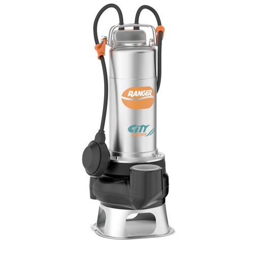 Citypumps Ranger dompelpomp voor vuil water met vlotter, 230 V, 350 l/min, 8 m