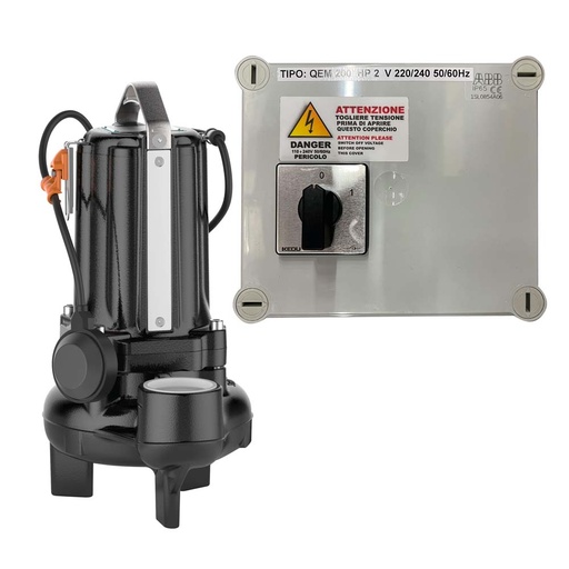 Citypumps Titan 20 dompelpomp voor vuil water met vlotter, 230 V, 700 l/min, 12 m