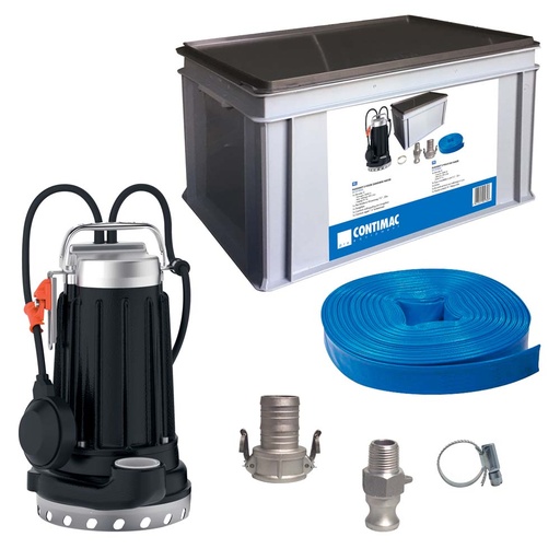 Citypumps Flood Kit 3: dompelpomp Security G voor zanderig water, 25 m slang en camlock in koffer