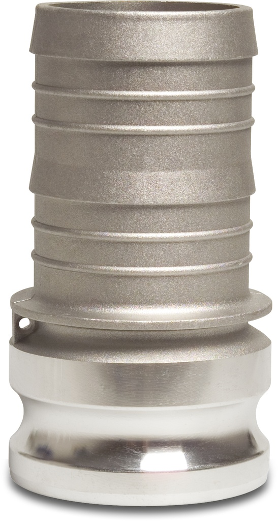 Camlock-nippel 1 1/4" met slangpilaar