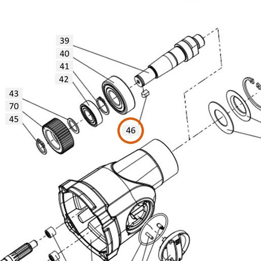 Collomix spie AB 5 x 5 x 8,5 (DIN 6885) voor Xo 4, Xo 6 en LevMix