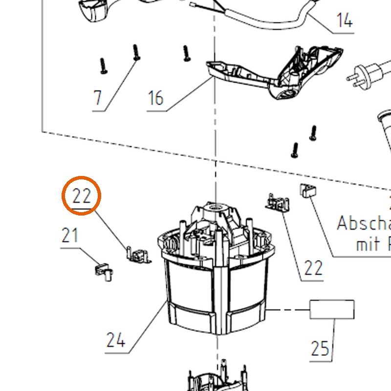 Collomix koolborstelhouder 230 V
