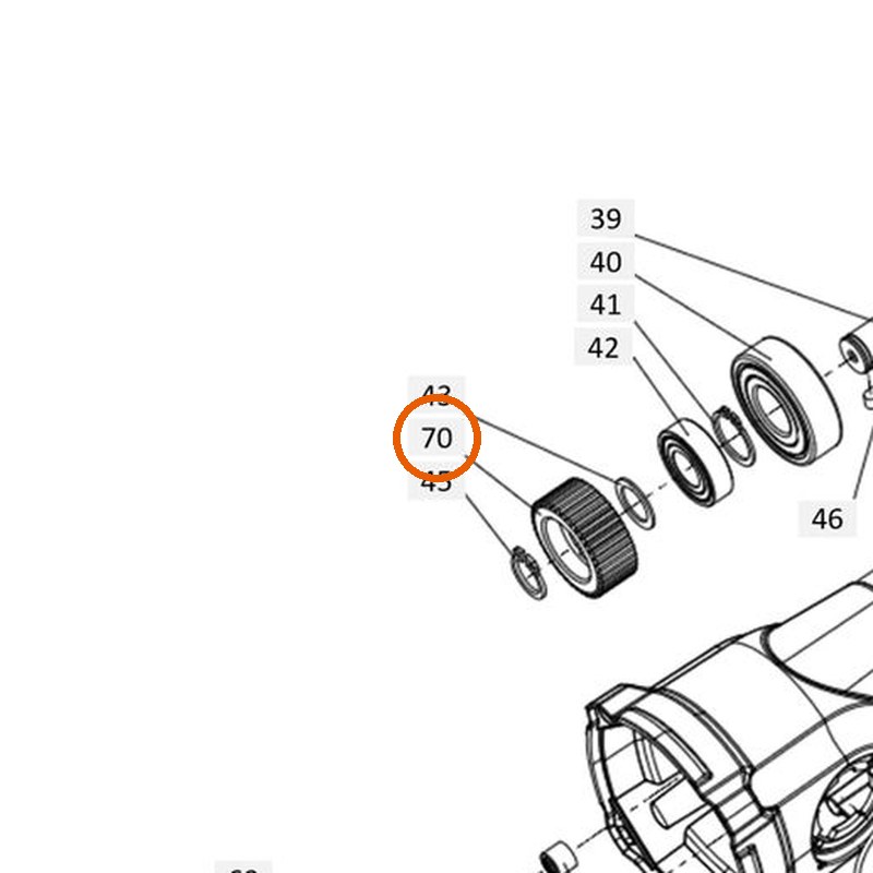 Collomix tandwiel z40 17 mm voor LevMix