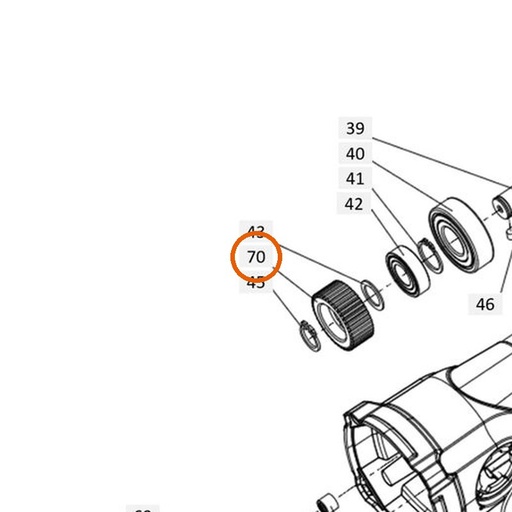 Collomix tandwiel z40 17 mm voor LevMix