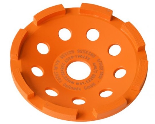 [19293] Collomix Slijpkom GST 125 Grinder (oranje), Ø 125 mm, H = 22 mm, b. v. voor dekvloer, abrasieve natursteen, incl. lamellenring-set