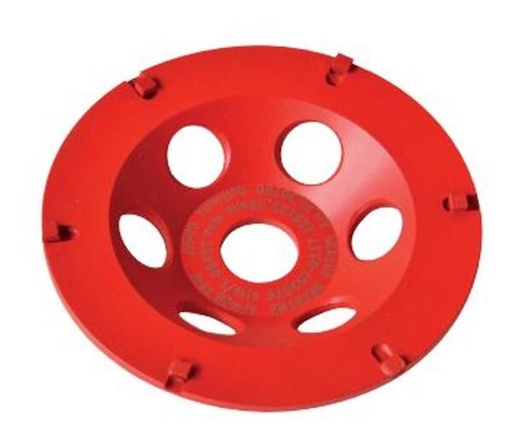 [19296] Collomix Slijpkom PST 125 Strap-it (rood), Ø 125 mm, H = 22 mm, b.v. voor (epoxy) afdichtingen, bitumen, incl. lamellenring-set