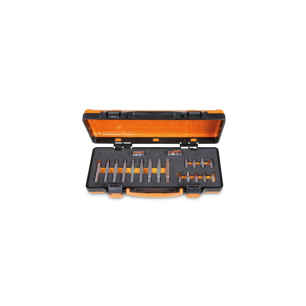Beta | 867/C20 | Assortiment 18 bits met RIBE 10 mm zeskantschacht, 2 accessoires en T-greep bithouder | 008670920