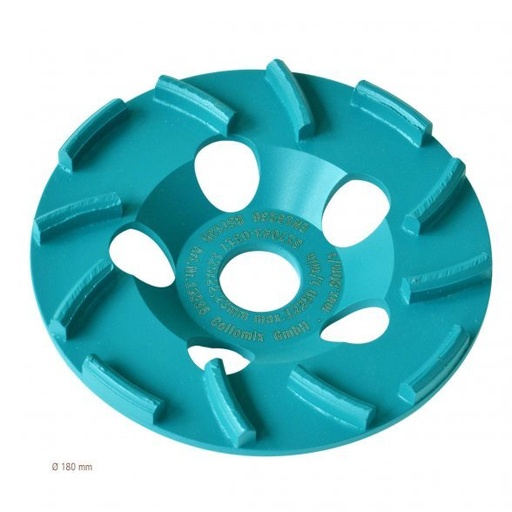 [19297] Collomix Slijpkom BST 180 Cyclon (turquoise), Ø 180 mm, H = 30 mm, b.v. voor oud beton, harde dekvloer, incl. lamellenring-set