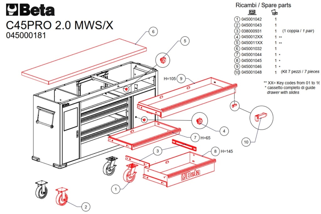 [045001044] C45pro M7a Rc/h65-laden Voor C45
