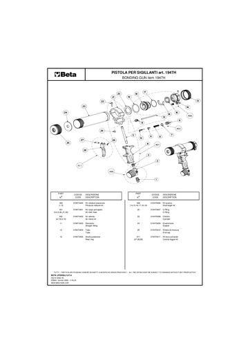 [019470402] P402-air Klep Kit P6-7-8-9-10 voor 1947H